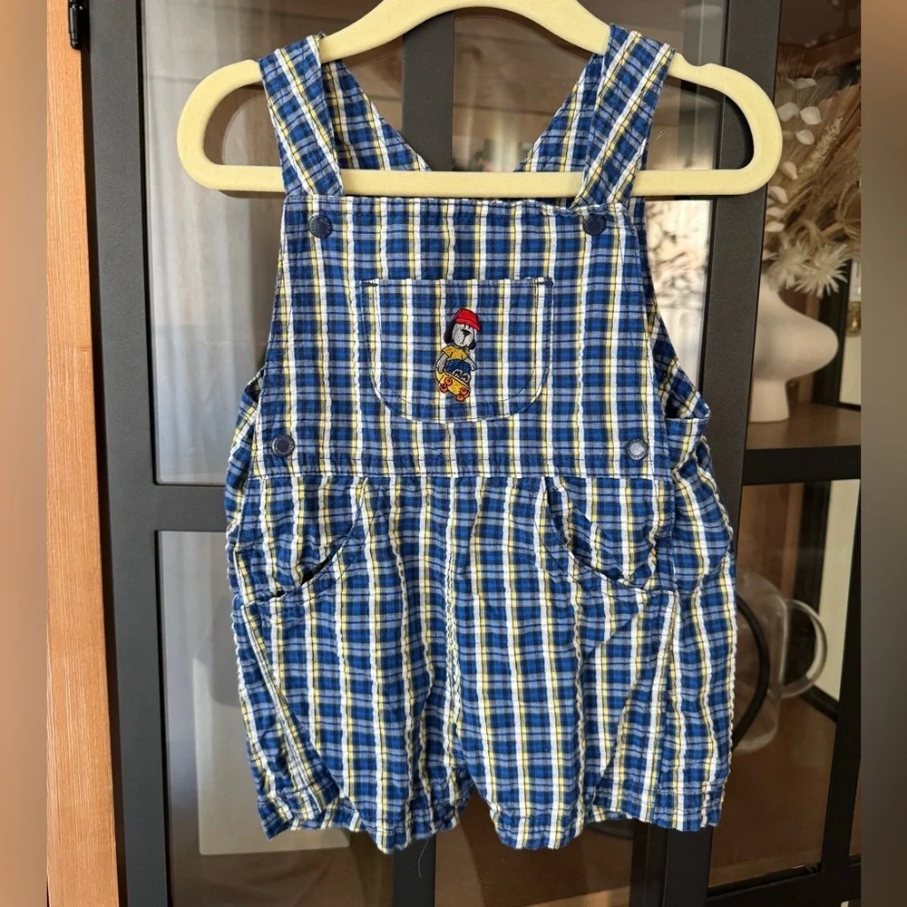 Vintage y2k Oshkosh B’Gosh overalls puppy embroidery dog baby boy skateboard